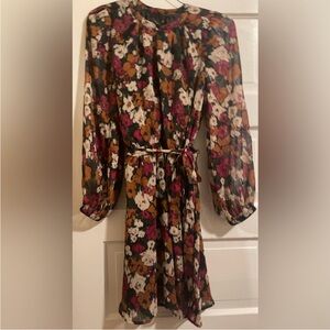 Banana Republic Floral Long Sleeve Dress - Multicolor